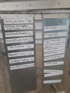 Ambergate Pupils STEM Challenge results board